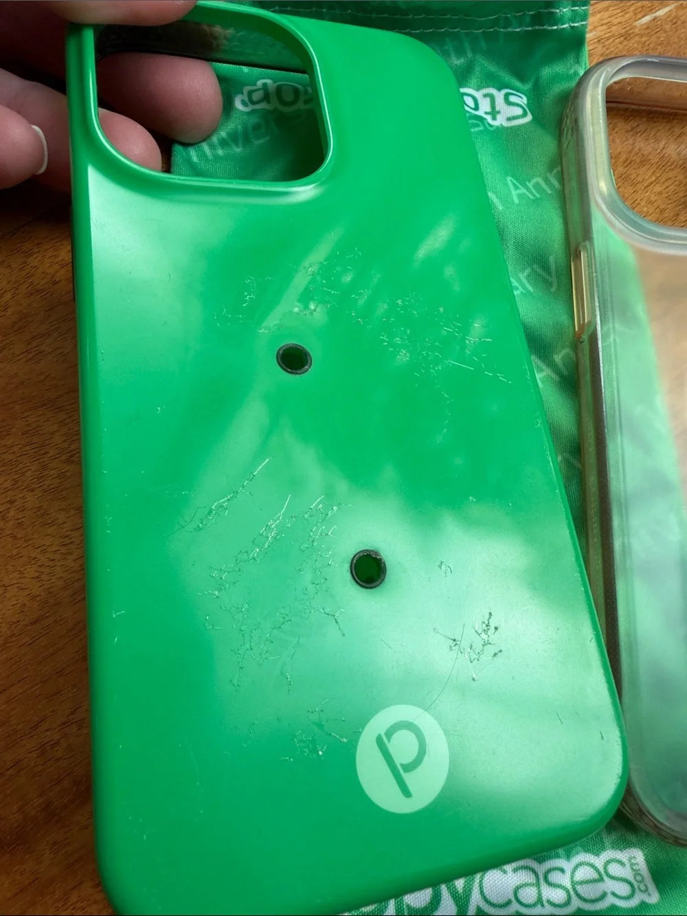13 pro Green Loopy Phone Case and Clear Loopy phone case.